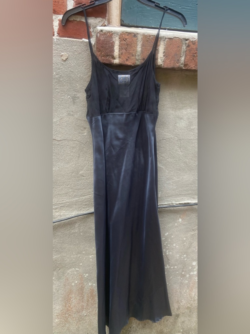Vintage Laura Ashley Black slip Dress 4